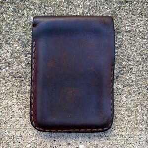 Vintage - leather minimalist bifold wallet